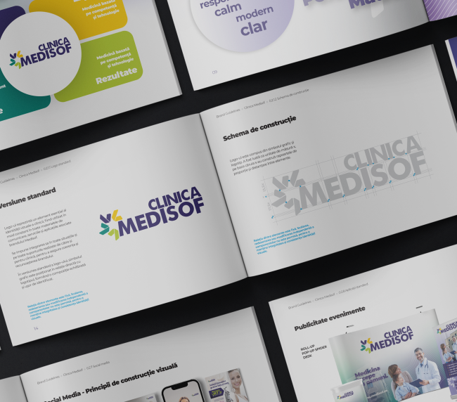 Identitate vizuala pentru Clinica Medisof Craiova - creata de Idea Lab Creative Agency