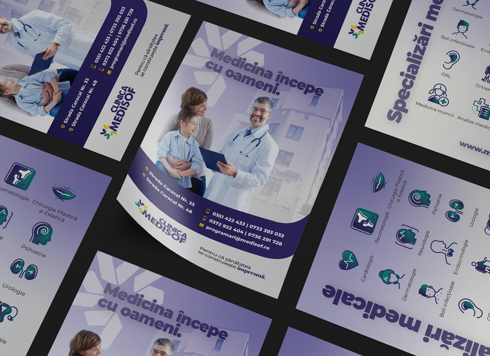 Idea Lab Creative Agency Craiova - design flyer pentru Clinica Medisof