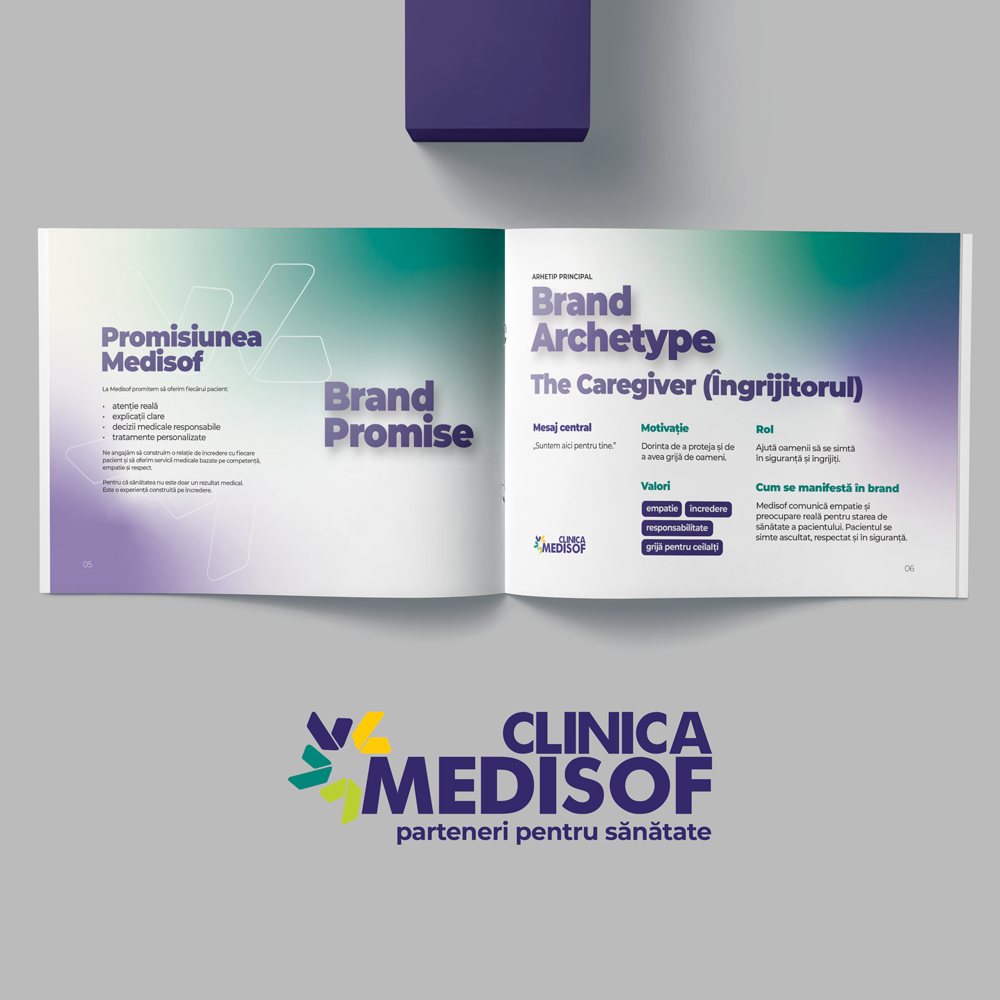 promisiune de brand si arhetipuri manual de brand clinica medisof - idea lab creative agency craiova