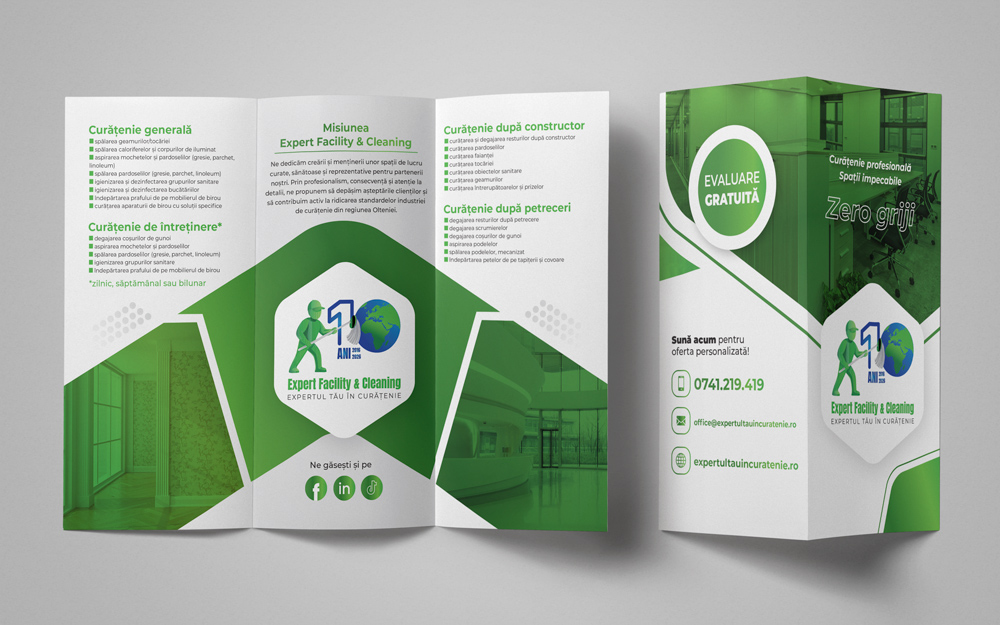 design brosura trifold - agentie marketing craiova - idea lab creative agency